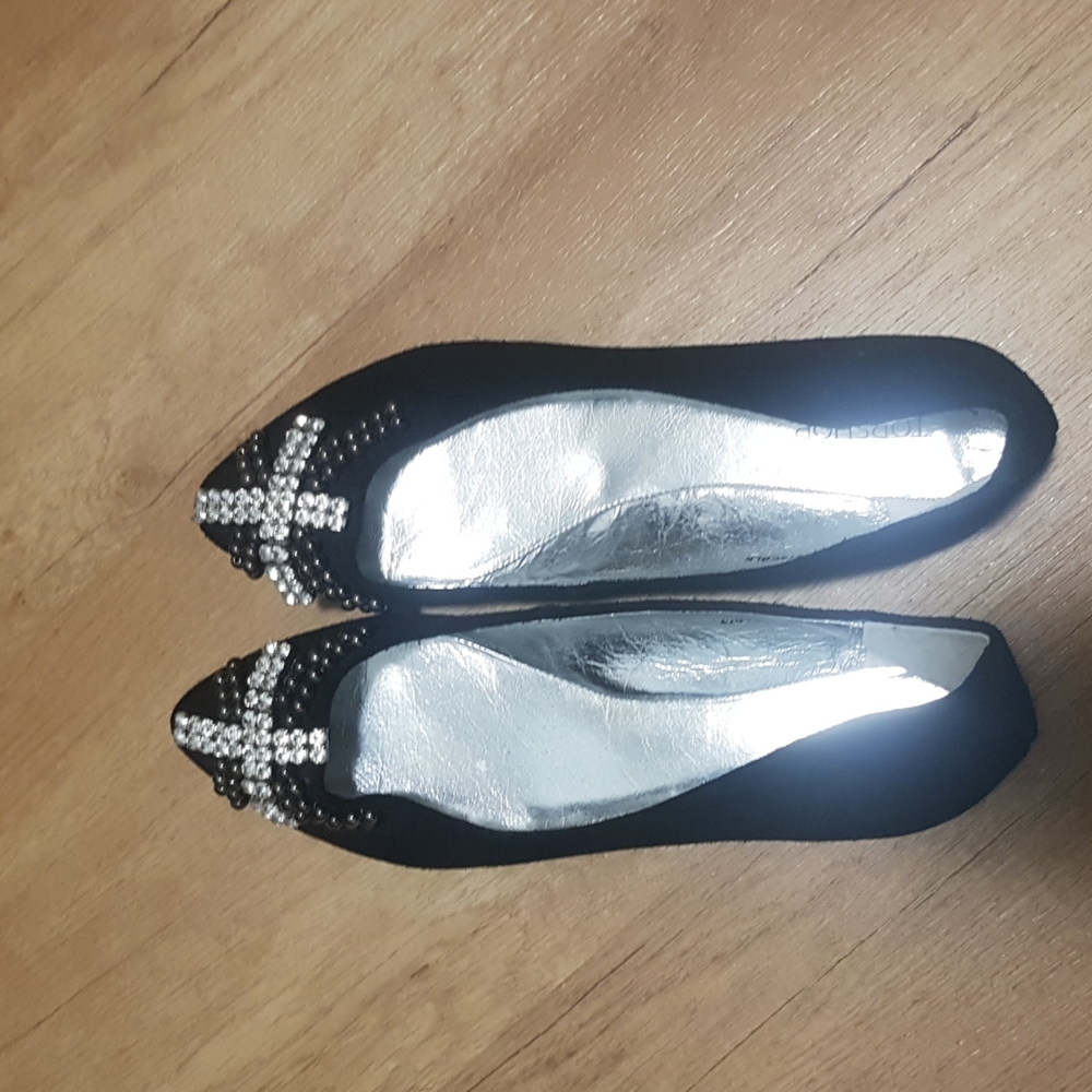 Topshop Union Jack Black Flats